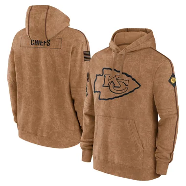 Men's Nike Kansas City Chiefs 2023 Salute to Service Club Pullover Hoodie - Brown