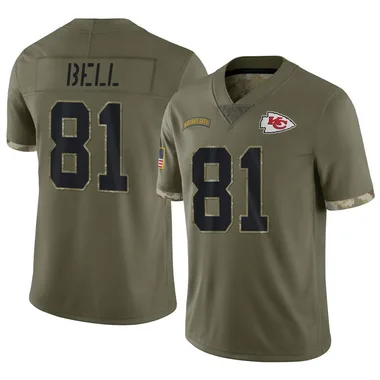 Men's Nike Kansas City Chiefs Blake Bell 2022 Salute To Service Jersey - Olive Limited