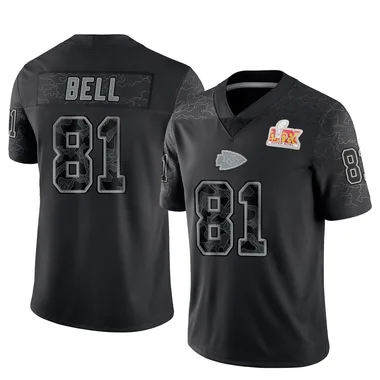 Men's Nike Kansas City Chiefs Blake Bell Reflective Super Bowl LIX Jersey - Black Limited