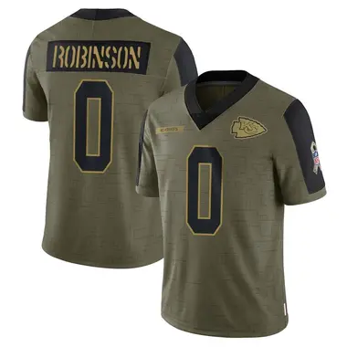 Men's Nike Kansas City Chiefs Janarius Robinson 2021 Salute To Service Jersey - Olive Limited
