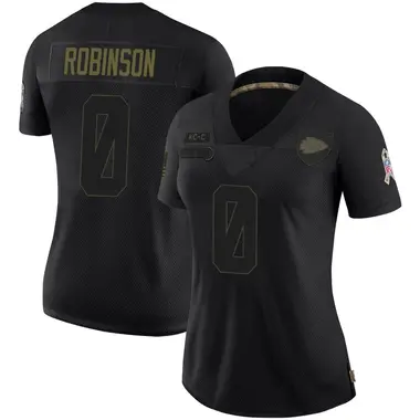 Women's Nike Kansas City Chiefs Janarius Robinson 2020 Salute To Service Jersey - Black Limited