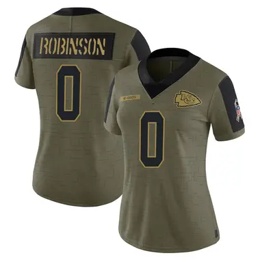 Women's Nike Kansas City Chiefs Janarius Robinson 2021 Salute To Service Jersey - Olive Limited