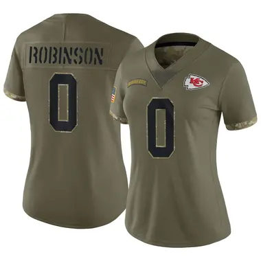 Women's Nike Kansas City Chiefs Janarius Robinson 2022 Salute To Service Jersey - Olive Limited