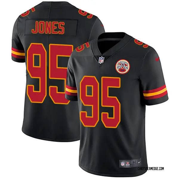 Youth Nike Kansas City Chiefs Chris Jones Color Rush Jersey - Black Limited