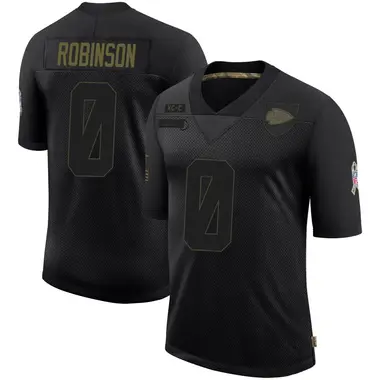Youth Nike Kansas City Chiefs Janarius Robinson 2020 Salute To Service Jersey - Black Limited