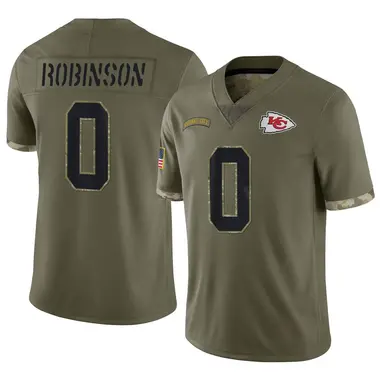Youth Nike Kansas City Chiefs Janarius Robinson 2022 Salute To Service Jersey - Olive Limited